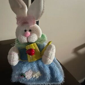 Plush Easter Bunny in Pastel Blue Dress